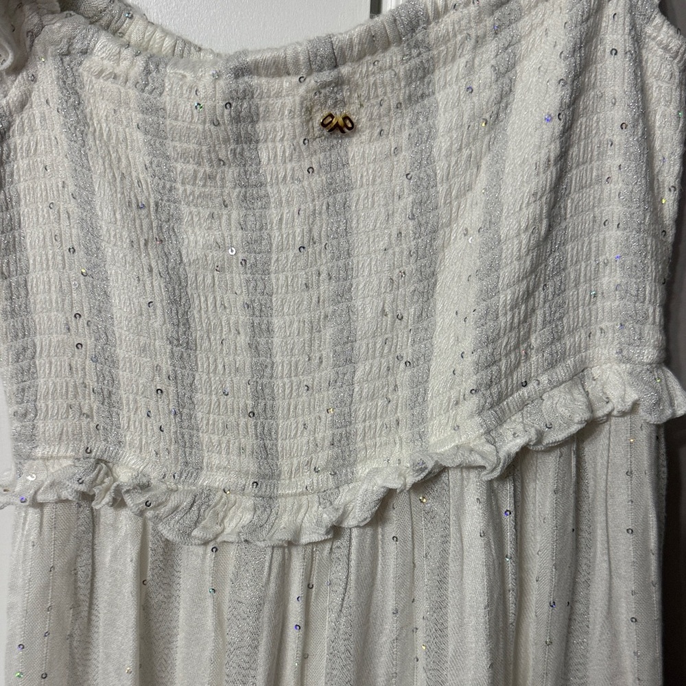 PQ Swim White Ruffled Strap Tiered Maxi Dress - Picture 5 of 9